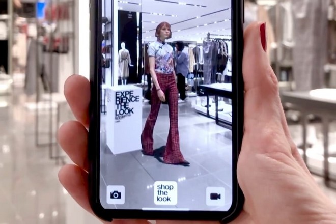 Réalité augmentée dans les magasins Zara