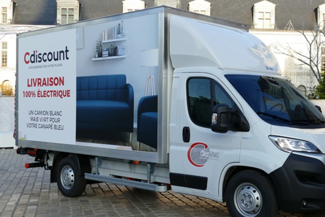 CDiscount livre en camion électrique sur Paris et Bordeaux les colis au-delà de 30 kg