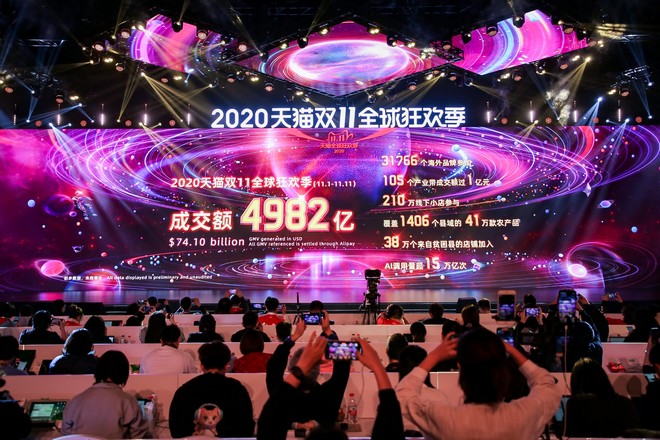 Record battu pour les ventes d’Alibaba lors de sa fête des célibataires