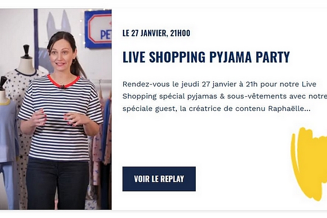 Petit Bateau humanise son e-commerce avec du Live Shopping