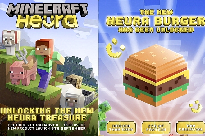 Le jeu Minecraft utilisé pour la promotion publicitaire d’un nouveau Burger végétal