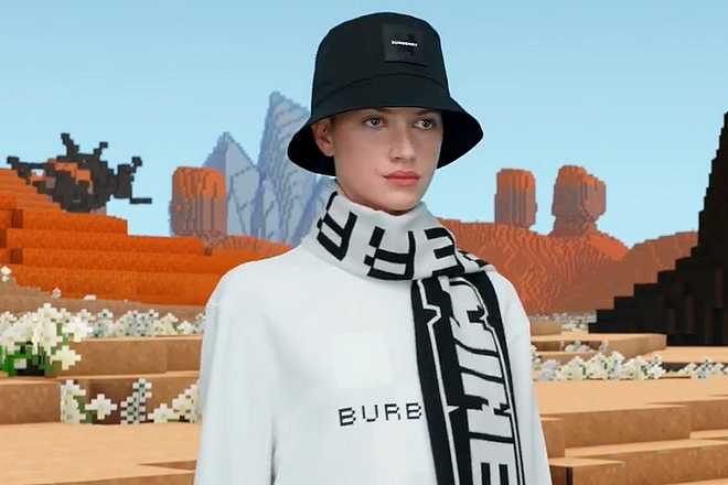 La marque de mode Burberry marie ses codes à ceux du jeu vidéo Minecraft